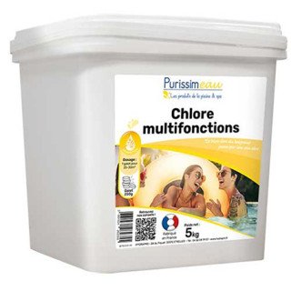 Chlore lent multifonctions - Galets 250gr - 5Kg