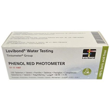 Pastilles d'analyse pH Red Phenol spécial pour photomètre