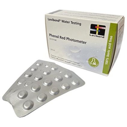 Pastilles d'analyse pH Red Phenol spécial pour photomètre