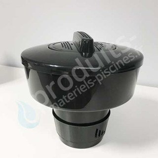 Doseur de chlore flottant noir pour piscine