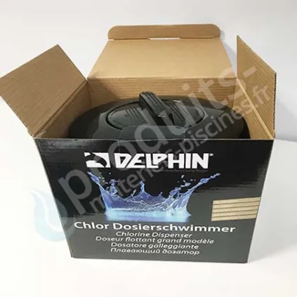 Doseur de chlore flottant noir pour piscine