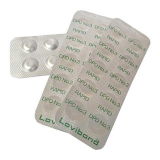 Pastilles d'analyse DPD vertes n°3 pour comparateur optique