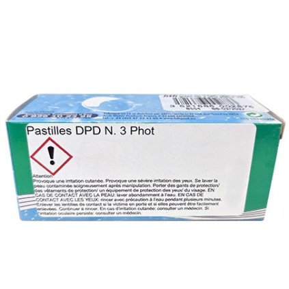 Pastilles d'analyse DPD vertes n°3 pour comparateur optique