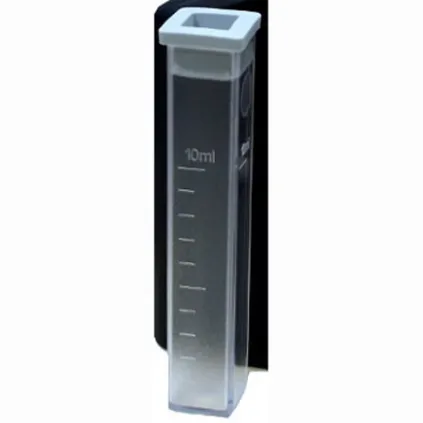 Éprouvette de prélèvement carrée 10 ml plastique