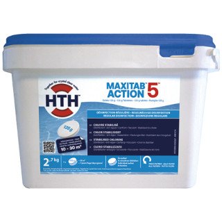 Maxitab Action 5 135gr - HTH® - Désinfection régulière
