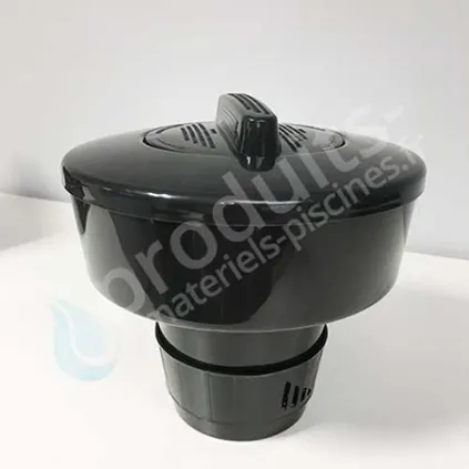 Doseur de chlore flottant noir pour piscine