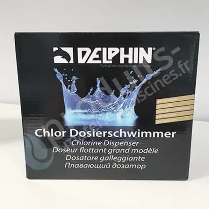 Doseur de chlore flottant noir pour piscine