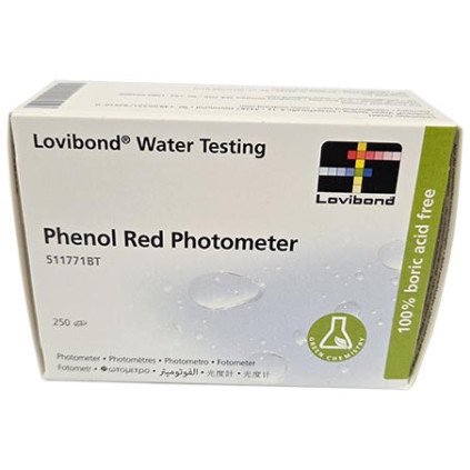 Pastilles d'analyse pH Red Phenol spécial pour photomètre