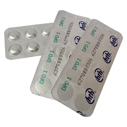 Pastilles d'analyse DPD vertes n°1 pour comparateur optique