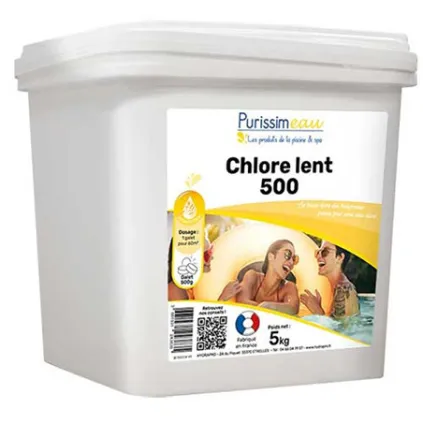 Chlore Lent Bloc 500gr - Purissimeau