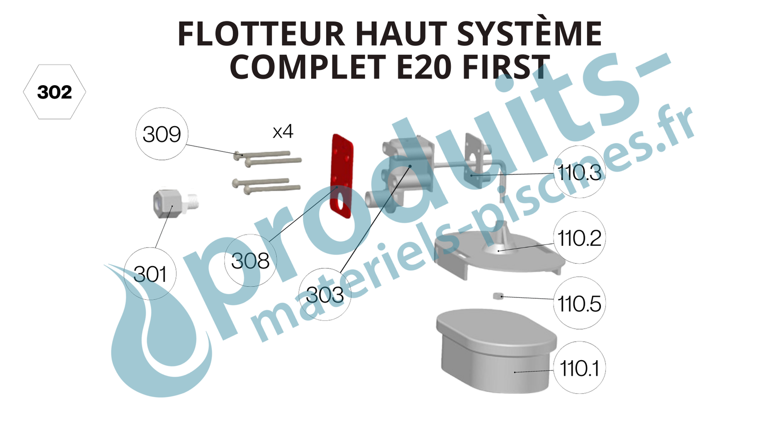 Flotteur haut système complet