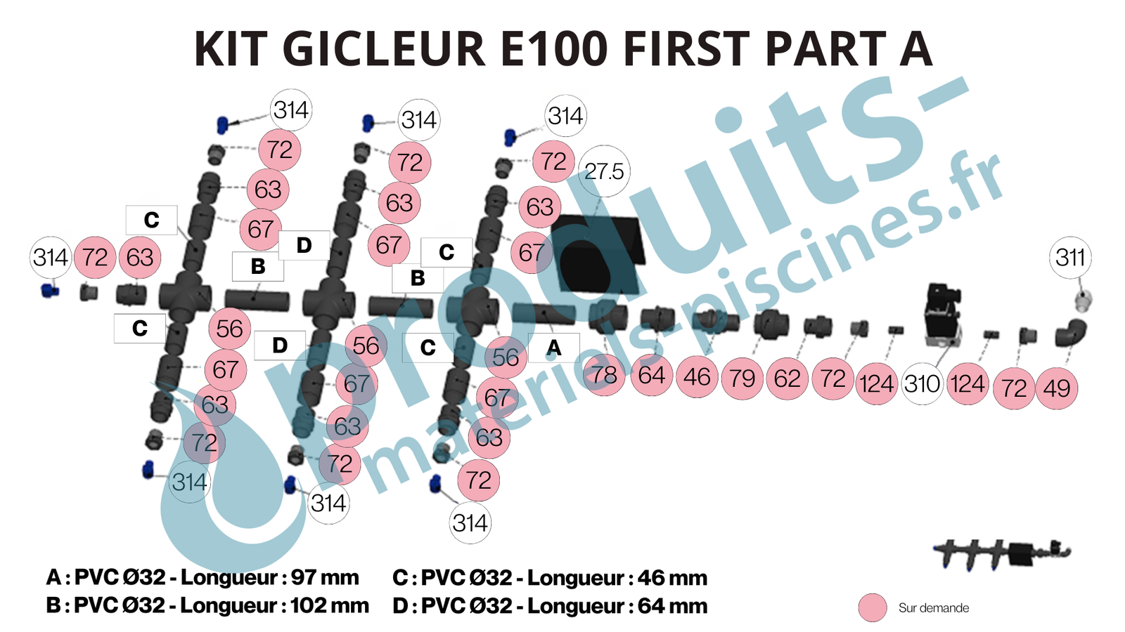 Kit gicleur Easiflo 100 First - Part A