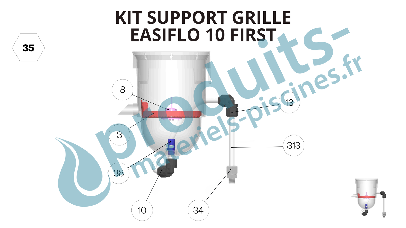 Kit support grille doseurs Easiflo 10 First