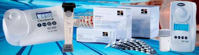 Produits et accessoires d'analyse de l'eau de piscine collective